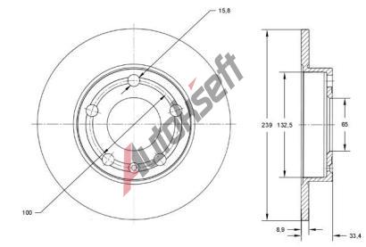 TOMEX Brakes Brzdov kotou - 239 mm TMX TX 73-06, TX 73-06