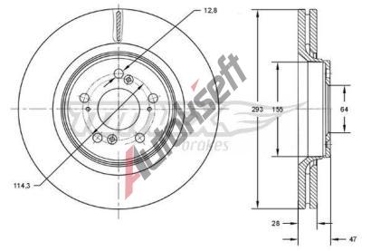 TOMEX Brakes Brzdov kotou - 293 mm TMX TX 73-07, TX 73-07