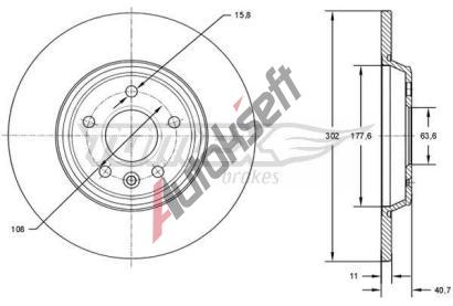 TOMEX Brakes Brzdov kotou - 302 mm TMX TX 73-08, TX 73-08