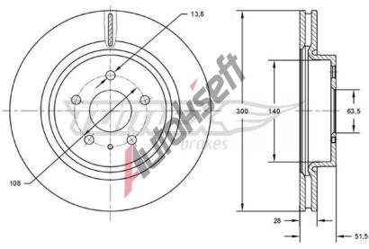 TOMEX Brakes Brzdov kotou - 300 mm TMX TX 73-14, TX 73-14