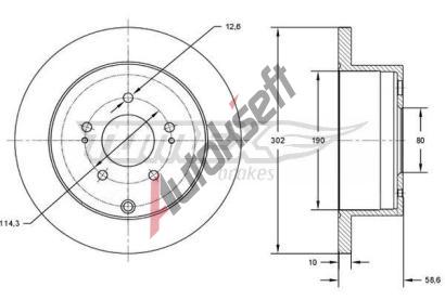 TOMEX Brakes Brzdov kotou - 302 mm TMX TX 73-16, TX 73-16