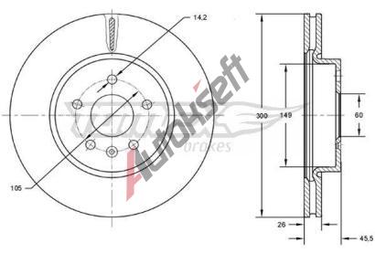 TOMEX Brakes Brzdov kotou - 300 mm TMX TX 73-17, TX 73-17