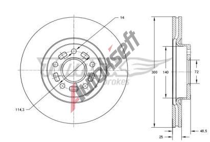 TOMEX Brakes Brzdov kotou - 300 mm TMX TX 73-19, TX 73-19