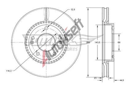 TOMEX Brakes Brzdov kotou - 280 mm TMX TX 73-30, TX 73-30