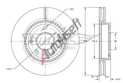 TOMEX Brakes Brzdov kotou - 300 mm TMX TX 73-31, TX 73-31