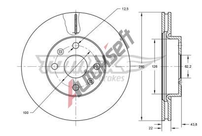 TOMEX Brakes Brzdov kotou - 280 mm TMX TX 73-34, TX 73-34