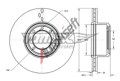TOMEX Brakes Brzdov kotou - 294 mm TMX TX 73-42, TX 73-42
