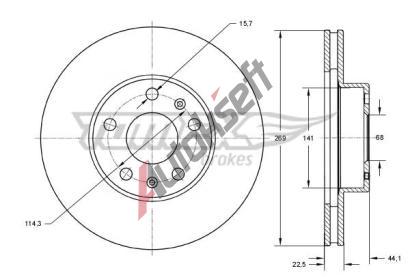 TOMEX Brakes Brzdov kotou - 269 mm TMX TX 73-51, TX 73-51