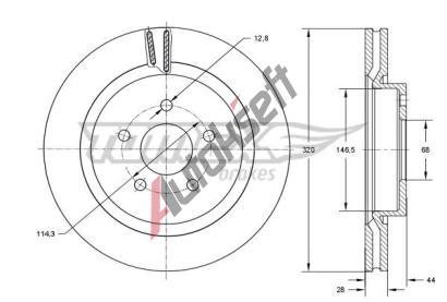 TOMEX Brakes Brzdov kotou - 320 mm TMX TX 73-52, TX 73-52