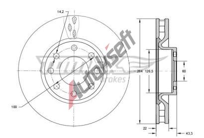 TOMEX Brakes Brzdov kotou - 284 mm TMX TX 73-76, TX 73-76