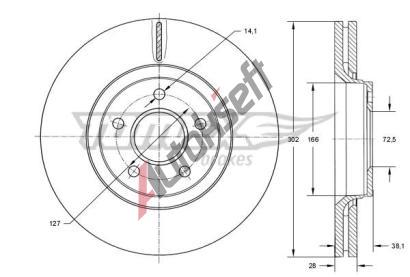TOMEX Brakes Brzdov kotou - 302 mm TMX TX 73-77, TX 73-77