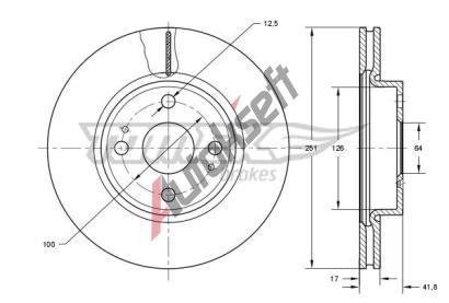 TOMEX Brakes Brzdov kotou - 251 mm TMX TX 73-87, TX 73-87