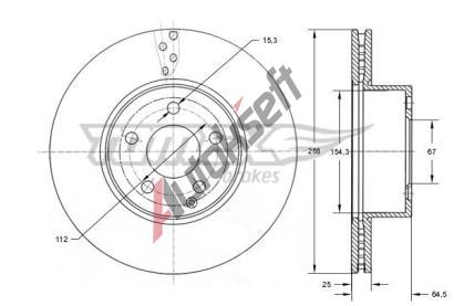TOMEX Brakes Brzdov kotou - 288 mm TMX TX 74-03, TX 74-03