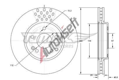 TOMEX Brakes Brzdov kotou - 300 mm TMX TX 74-04, TX 74-04