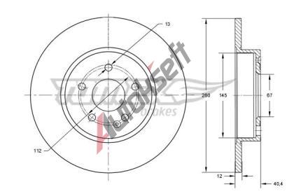 TOMEX Brakes Brzdov kotou - 260 mm TMX TX 74-06, TX 74-06