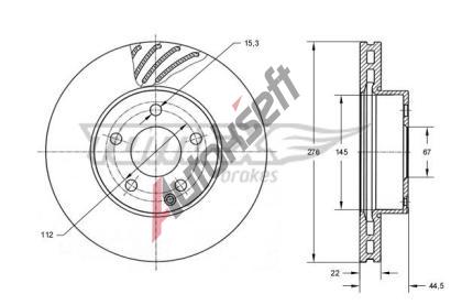 TOMEX Brakes Brzdový kotouč - 276 mm TMX TX 74-08, TX 74-08  TOMEX Brakes Brzdový kotouč - 276 mm TMX TX 74-08, TX 74-08