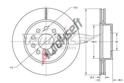 TOMEX Brakes Brzdov kotou - 276 mm TMX TX 74-10, TX 74-10