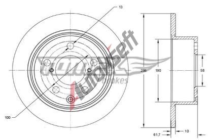TOMEX Brakes Brzdový kotouč - 286 mm TMX TX 74-15, TX 74-15  TOMEX Brakes Brzdový kotouč - 286 mm TMX TX 74-15, TX 74-15