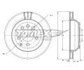 TOMEX Brakes Brzdov kotou - 330 mm ‐ TMX TX 74-16