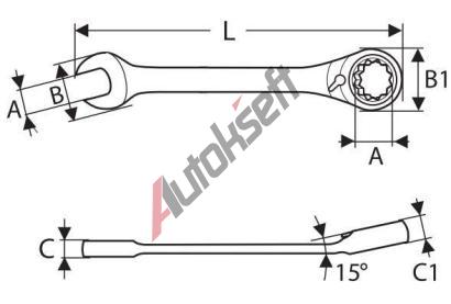 TONA Expert R��nov� kl�� s p�ep�nac� p��kou 18 mm TN E113310T, E113310T