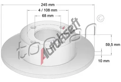 TOPRAN Brzdov kotou - 245 mm TPR 103 702, 103 702