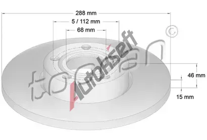 TOPRAN Brzdov kotou - 288 mm TPR 103 755, 103 755