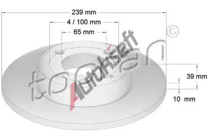 TOPRAN Brzdov kotou - 239 mm TPR 104 164, 104 164
