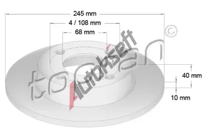 TOPRAN Brzdov kotou - 245 mm TPR 107 089, 107 089