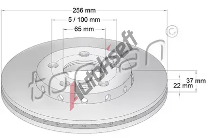 TOPRAN Brzdov kotou - 256 mm TPR 107 680, 107 680