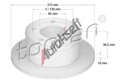 TOPRAN Brzdov kotou - 272 mm TPR 107 689, 107 689