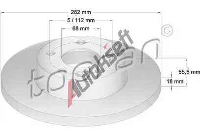 TOPRAN Brzdov kotou - 282 mm TPR 108 507, 108 507