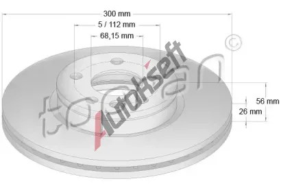 TOPRAN Brzdov kotou COATED - 300 mm TPR 109 523, 109 523