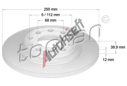 TOPRAN Brzdov kotou COATED - 255 mm TPR 109 527, 109 527