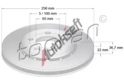 TOPRAN Brzdov kotou COATED - 256 mm TPR 110 434, 110 434