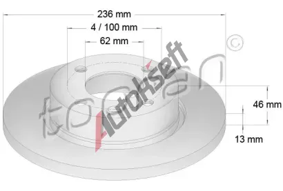 TOPRAN Brzdov kotou - 236 mm TPR 110 641, 110 641