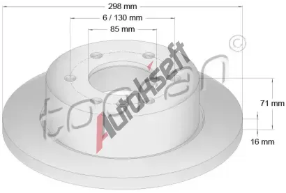 TOPRAN Brzdov kotou - 298 mm TPR 111 654, 111 654