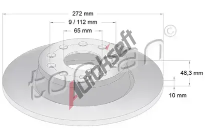 TOPRAN Brzdov kotou COATED - 272 mm TPR 114 027, 114 027