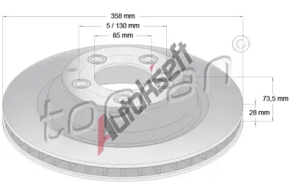 TOPRAN Brzdov kotou COATED - 358 mm TPR 114 562, 114 562