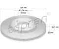 TOPRAN Brzdov kotou COATED - 256 mm ‐ TPR 115 930