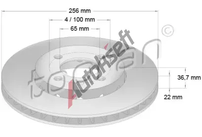 TOPRAN Brzdov kotou COATED - 256 mm TPR 115 930, 115 930