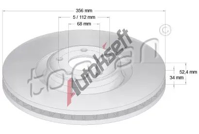 TOPRAN Brzdov kotou COATED - 356 mm TPR 116 385, 116 385