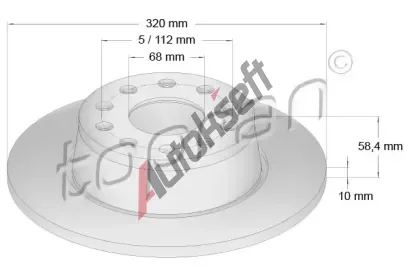 TOPRAN Brzdov kotou COATED - 272 mm TPR 117 600, 117 600