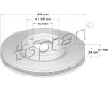 TOPRAN Brzdov kotou - 260 mm ‐ TPR 206 120