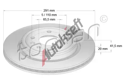 TOPRAN Brzdov kotou COATED - 291 mm TPR 206 859, 206 859