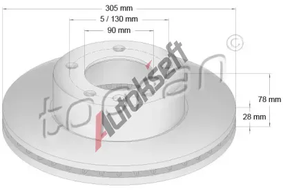 TOPRAN Brzdov kotou - 305 mm TPR 207 070, 207 070