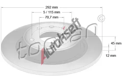 TOPRAN Brzdov kotou COATED - 292 mm TPR 208 310, 208 310