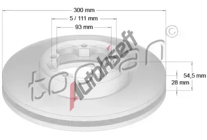 TOPRAN Brzdov kotou - 300 mm TPR 303 975, 303 975