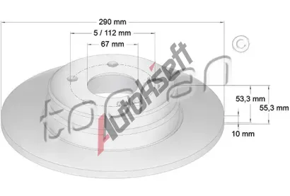 TOPRAN Brzdov kotou COATED - 290 mm TPR 400 863, 400 863