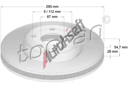 TOPRAN Brzdov kotou COATED - 295 mm TPR 401 051, 401 051