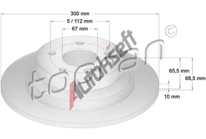 TOPRAN Brzdov kotou COATED - 300 mm TPR 401 054, 401 054